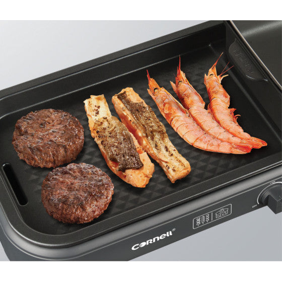 Cornell 2-in-1 Steamboat BBQ Non-Stick Grill Hotpot Set