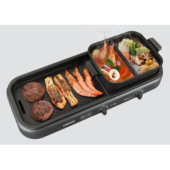 Cornell 2-in-1 Steamboat BBQ Non-Stick Grill Hotpot Set (Dual Pot) CCGEL118DT