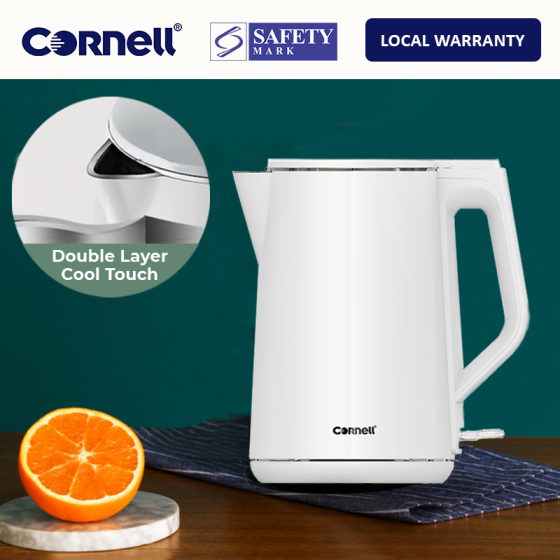 Cornell 1.5L Cool Touch Double Wall Cordless Kettle with full inner Stainless Steel